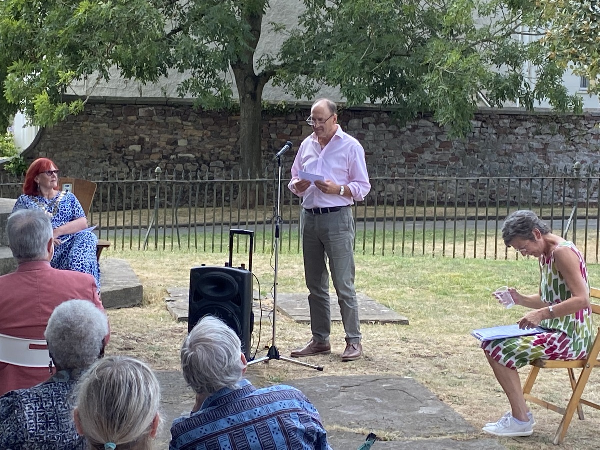  Michael Bothamley reading his father's account of the bombing